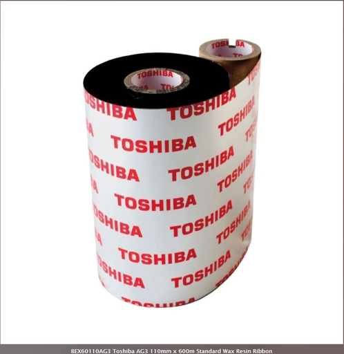 Toshiba Wax (110 mm x 600 m) FLAT HEAD 